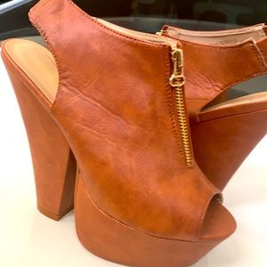 Brown Wedge Heel